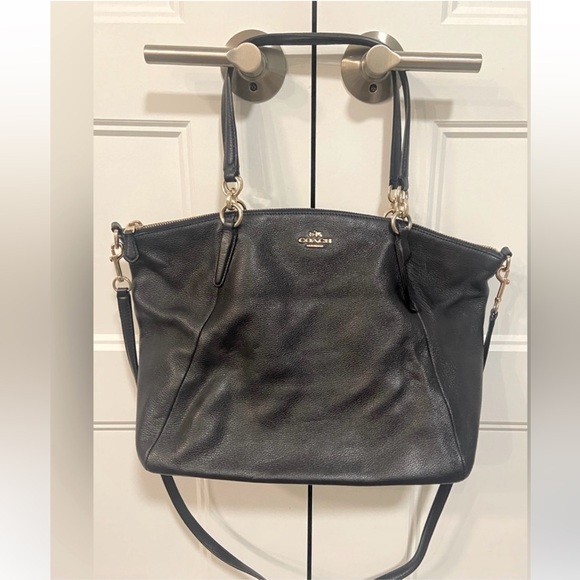 Coach Handbags - Coach Navy Satchel/Crossbody